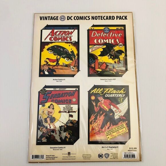 Vintage DC Comics Notecard Pack - Picture 1 of 4